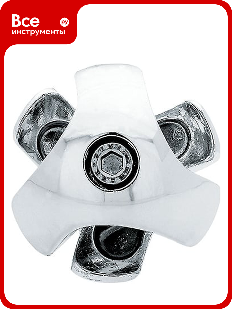 Держатель краб Tech-Krep/Zitar для 3-х труб хром 1 шт - пакет 127426