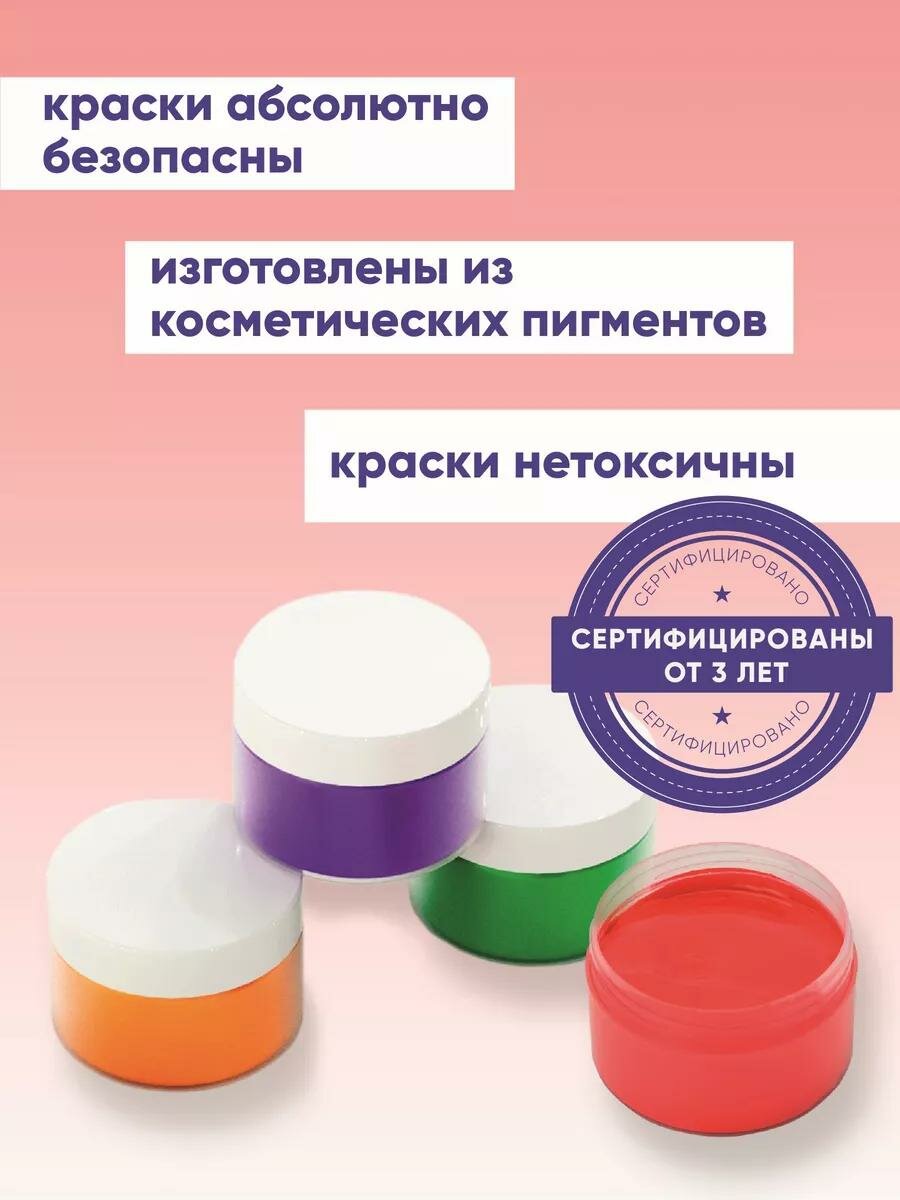 Краски пальчиковые ГАММА "Мультики", 6 цветов, 50мл, для детей — фото 1