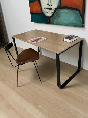 Изображение товара Игровой компьютерный стол/ Лофт, 120*70*75 см, цвет Дуб Сонома, Ножки лофт черные