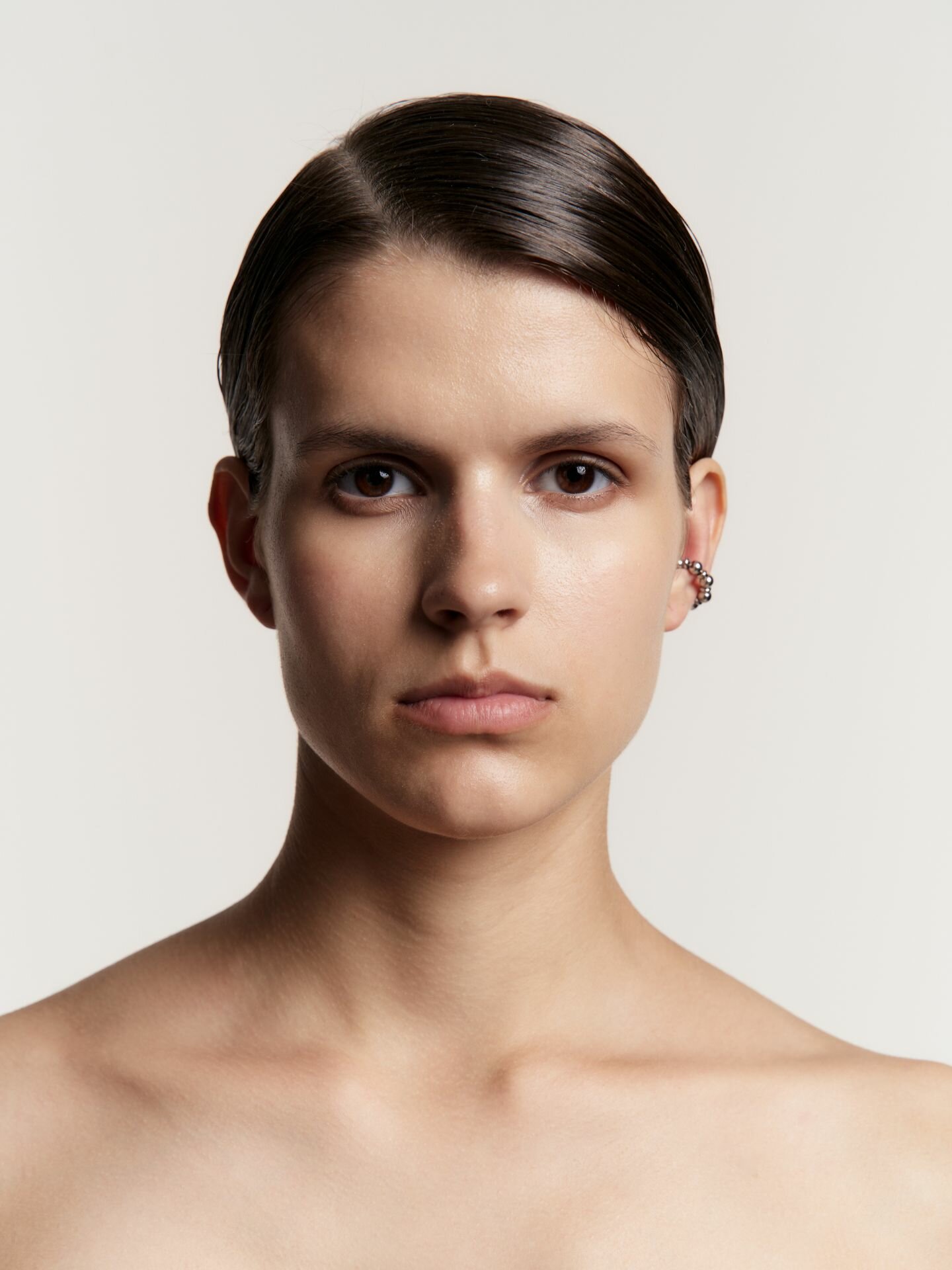 Моносерьга кафф RESURS, стальной — фото 1