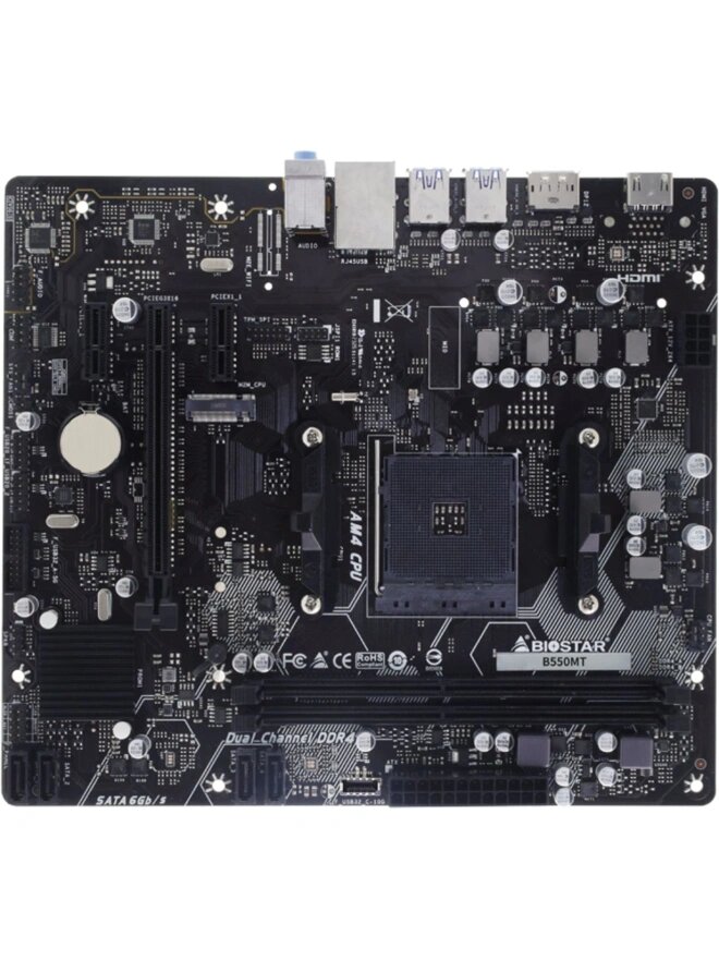 Материнская плата Biostar B550MT, Soc-AM4, AMD B550, mATX