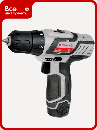 Изображение товара Аккумуляторная дрель-шуруповерт ИНТЕРСКОЛ ДА-12ЭР 434.2.2.20, металл, с подсветкой корпуса и индикатором уровня заряда