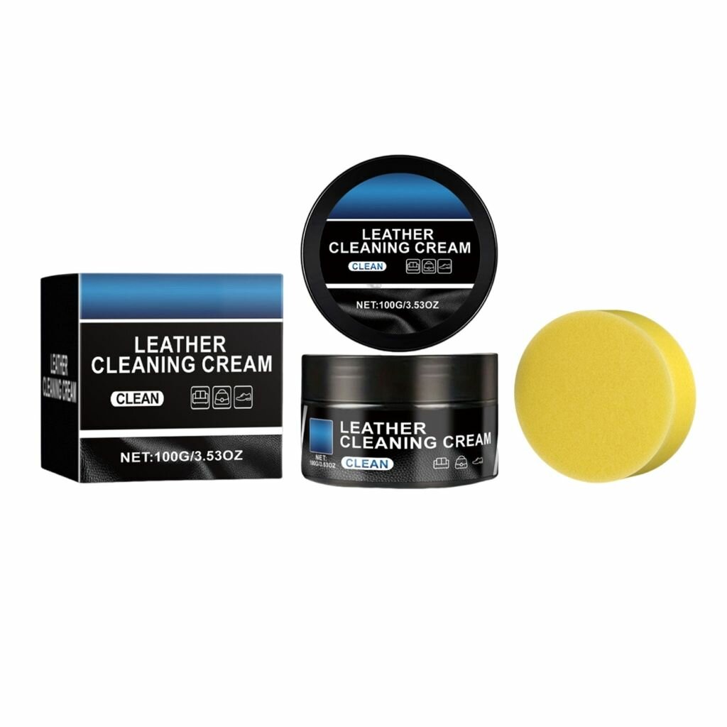 Набор для ТО, Крем-паста для чистки кожи в салоне автомобиля, Губка для автомобильных сидений, диванных сумок