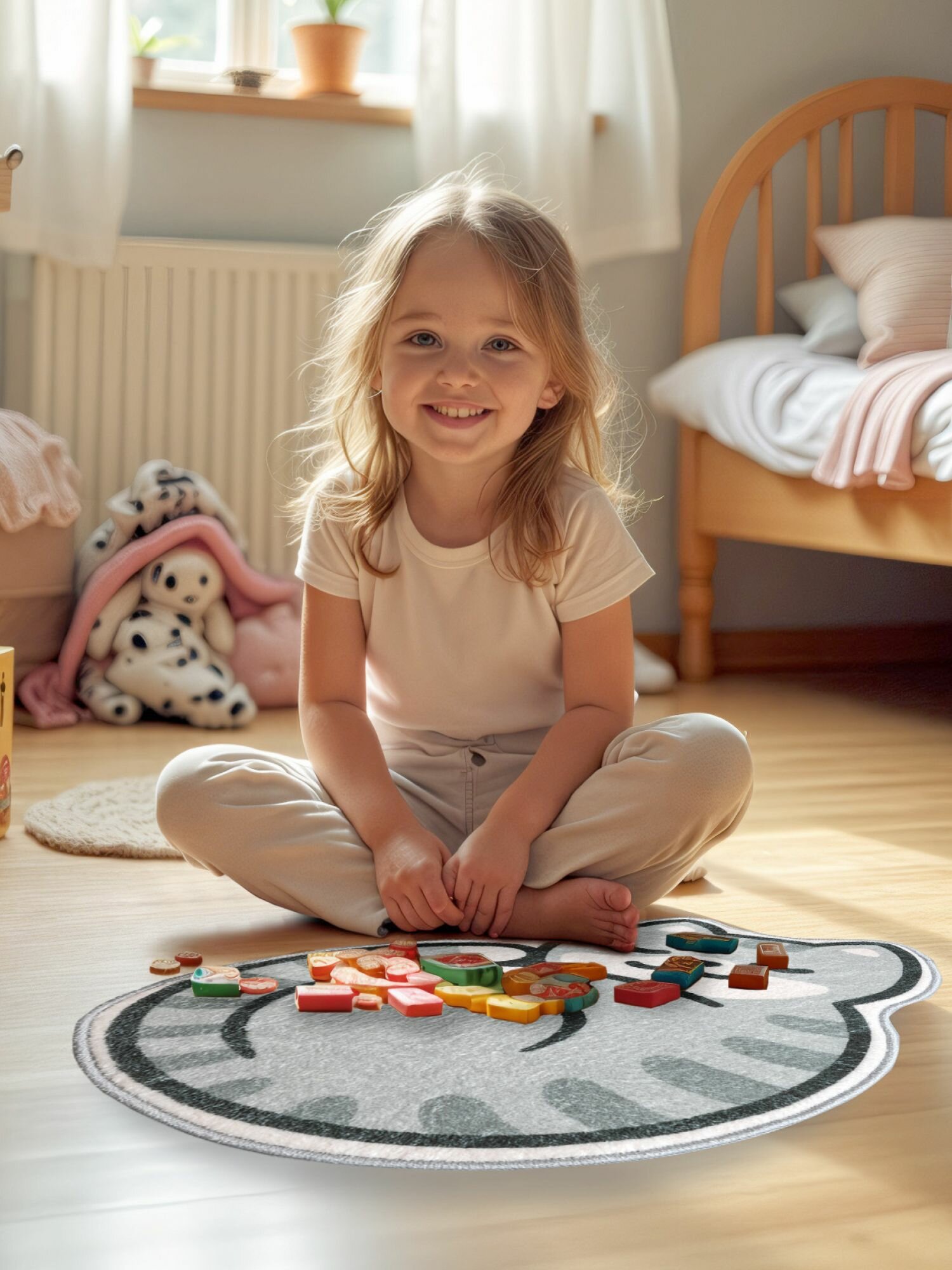 Коврик комнатный для ванной и дома в прихожую Кот кошка — фото 1