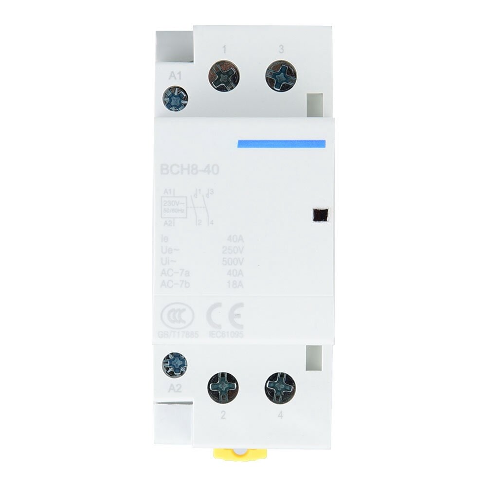 2p 40a низкое потребление мощности Домохозяйство DIN RAIL Contactor 1NO1NC 50/60 Гц 220 В/230 В