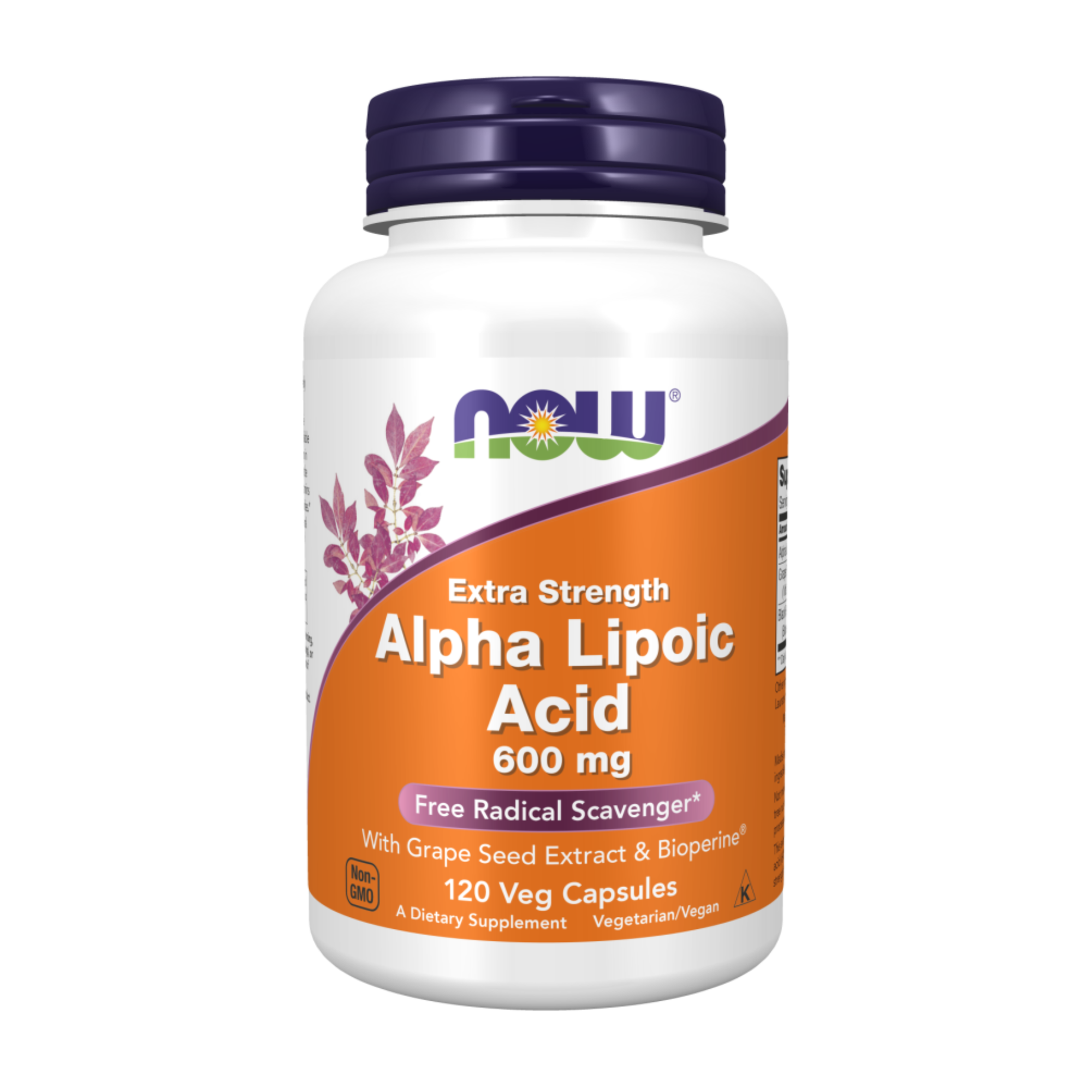 Картинки NOW Alpha Lipoic Acid Extra NOW Foods, Альфа-Липоевая Кислота Экстра 600 мг - 120 капсул