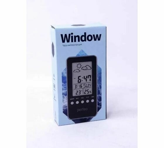 Обзор: Часы-метеостанция PERFEO Window PF-S002A черный 30 013 229