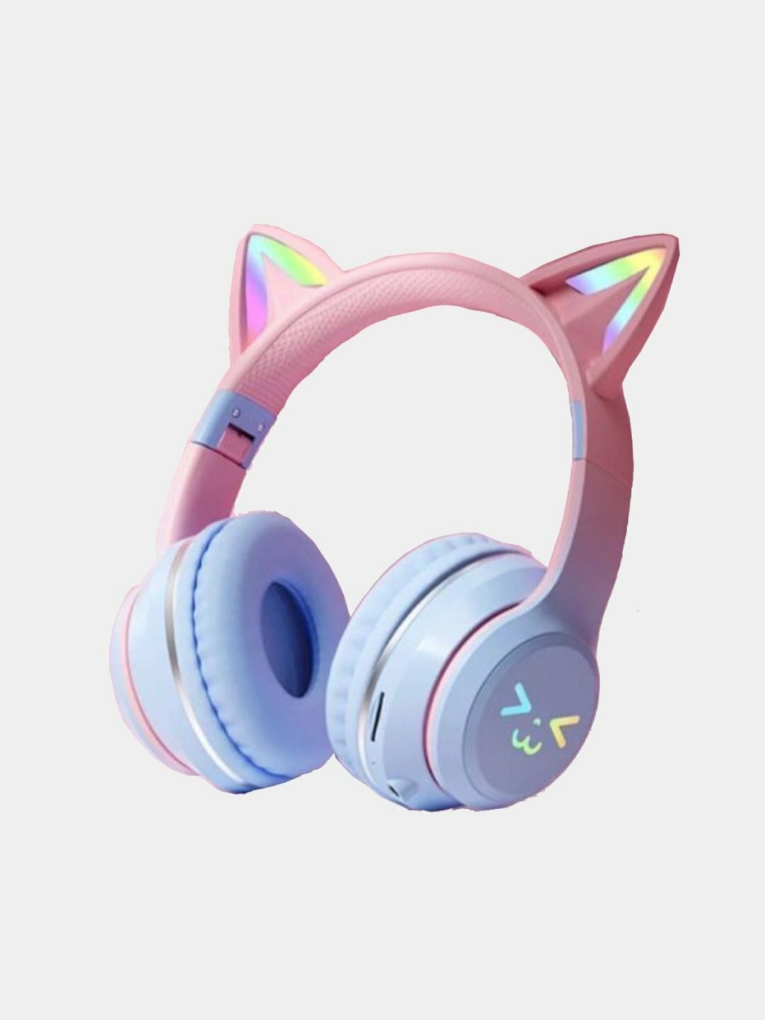 Беспроводные наушники Cat Ear Bluetooth 5.1, с микрофоном для детей и девочек, голубой