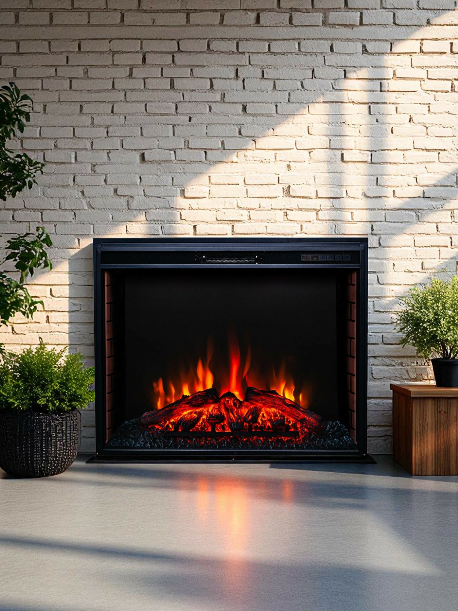 Электроочаг RealFlame Epsilon 33 обогрев звуковой эффект пульт ду (электрический камин электроочаг)