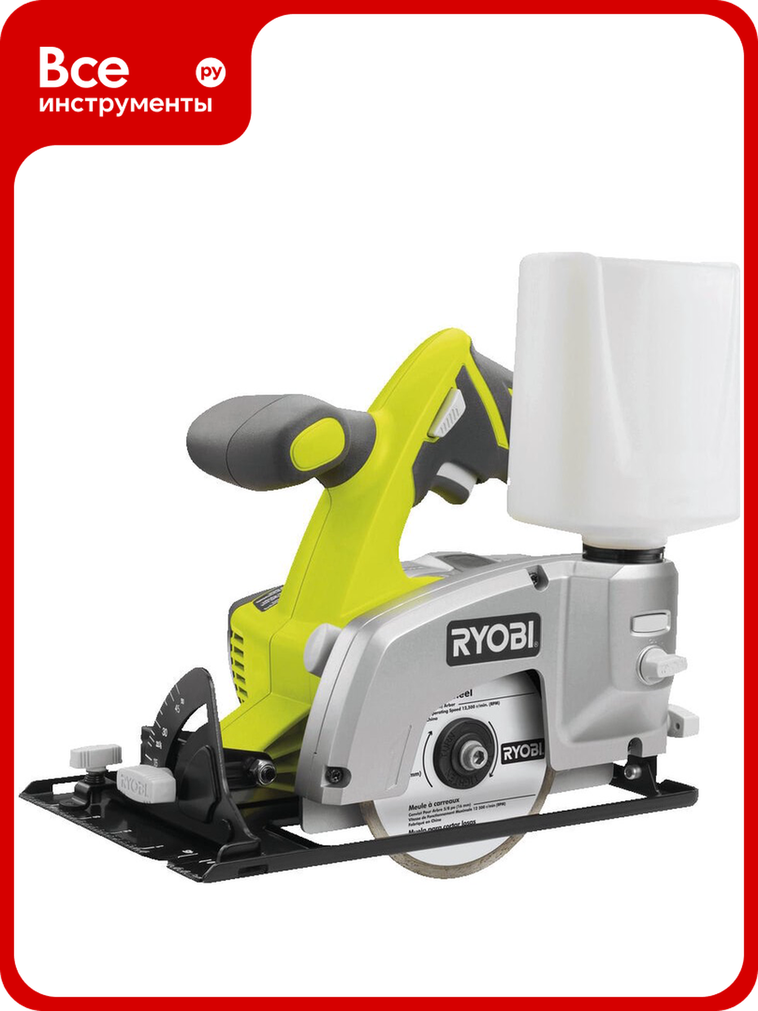 Плиткорез Ryobi ONE+ LTS180M 18В водяное охлаждение глубина пропила 22мм