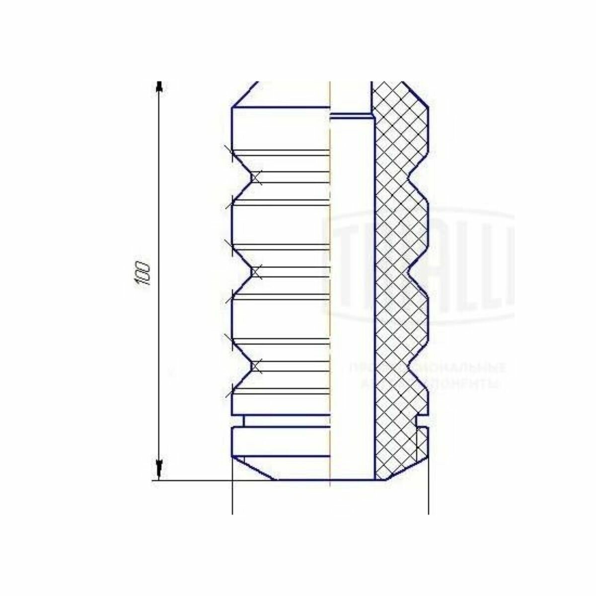 Буфер (Отбойник) Лада 2170-2172 Priora/2190-2192 Granta/Kalina Ii (Перед. Стойки 1 Шт.) (Bc 0132)(Trialli Bc0132)