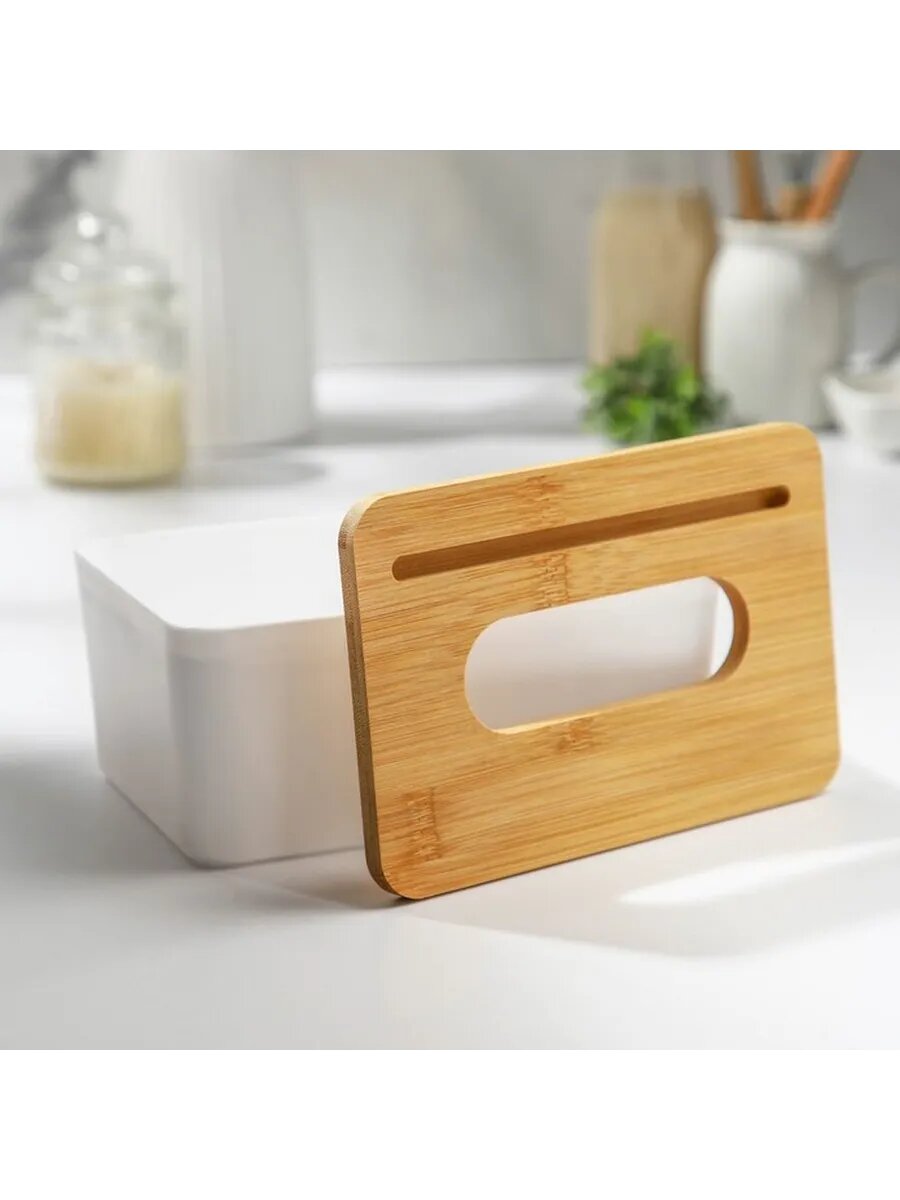 Элегантная бамбуковая салфетница для любого интерьера