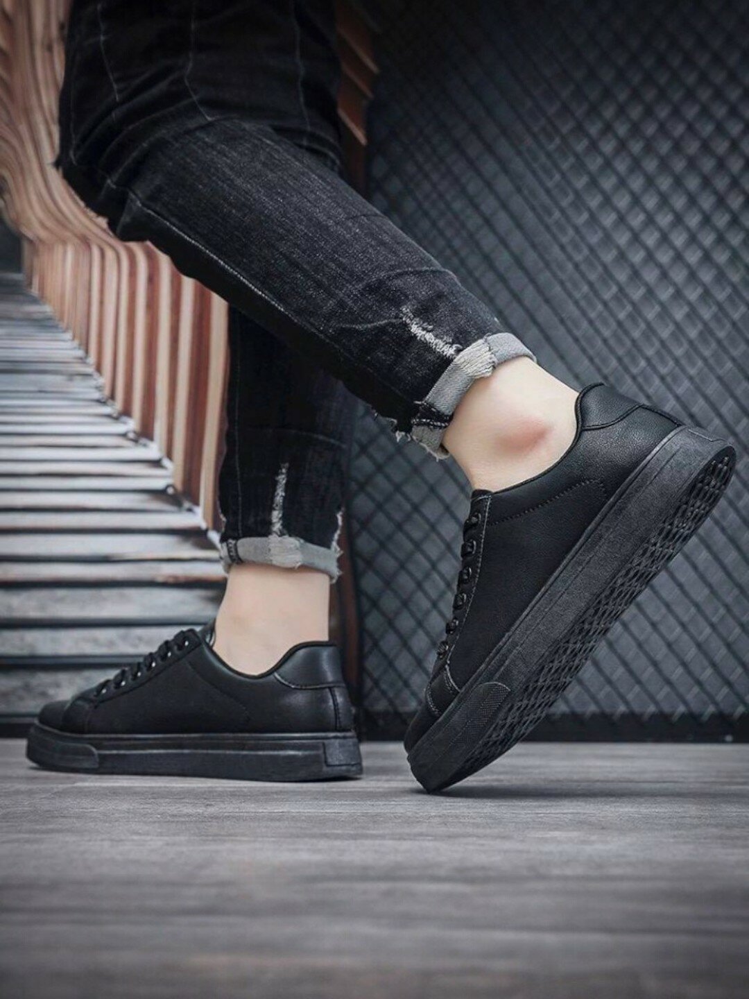 Кроссовки , размер 41, черный-черный — фото 1