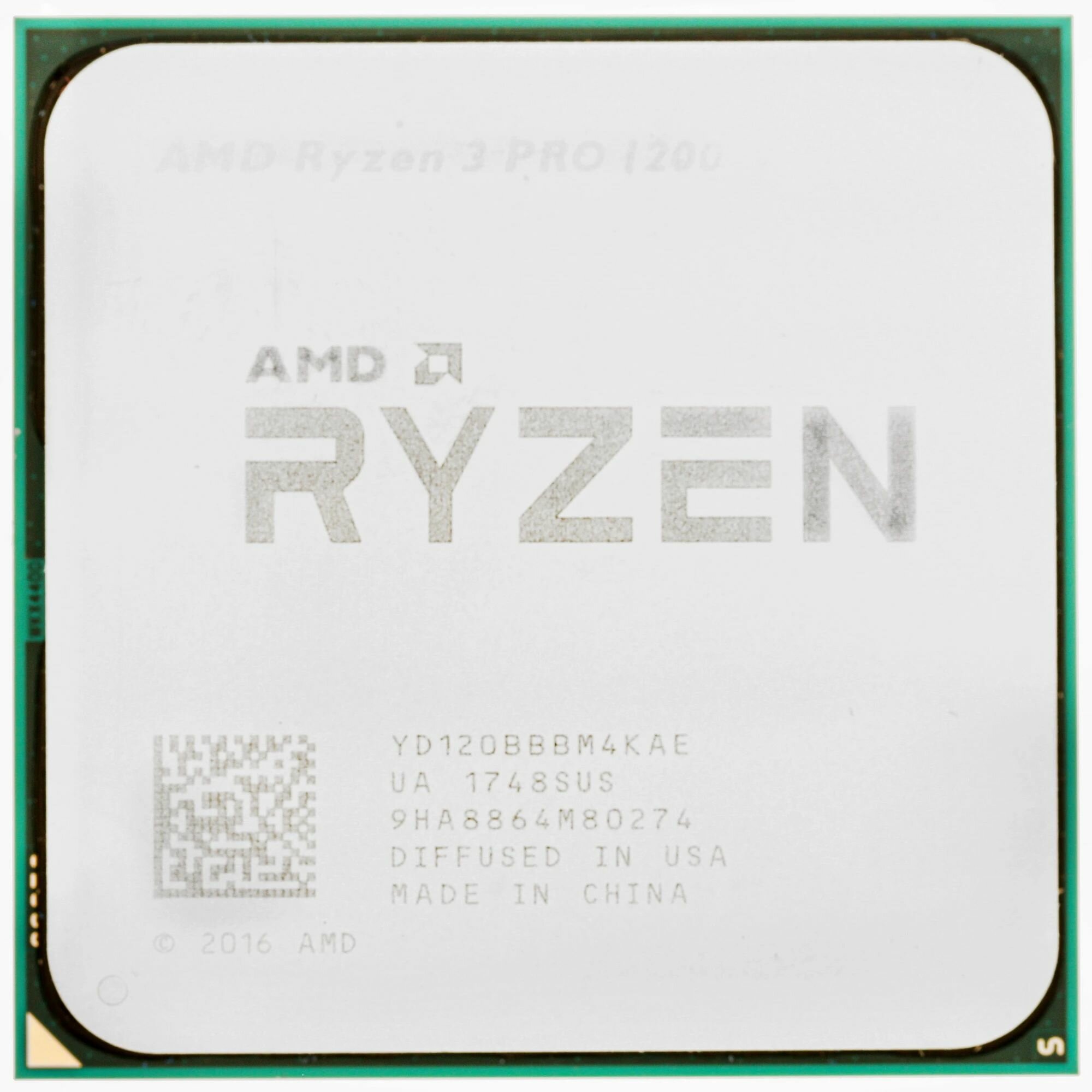 AM4 процессор AMD Ryzen 3 PRO 1200 (YD120BBBM4KAE) 3,1-3,4ГГц, 4 / 4, 65Вт