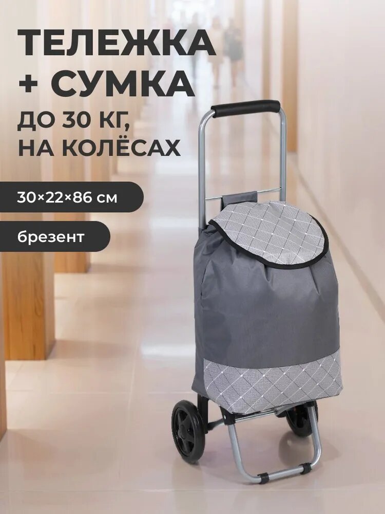 Сумка-тележка Vetta 21 л 30х86 серый