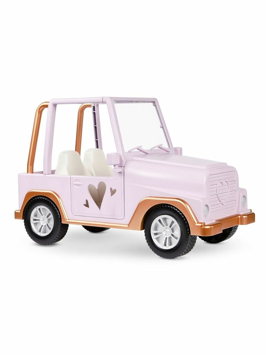 OUR GENERATION Автомобиль-внедорожник розовый со светом и звуком для кукол 46 см