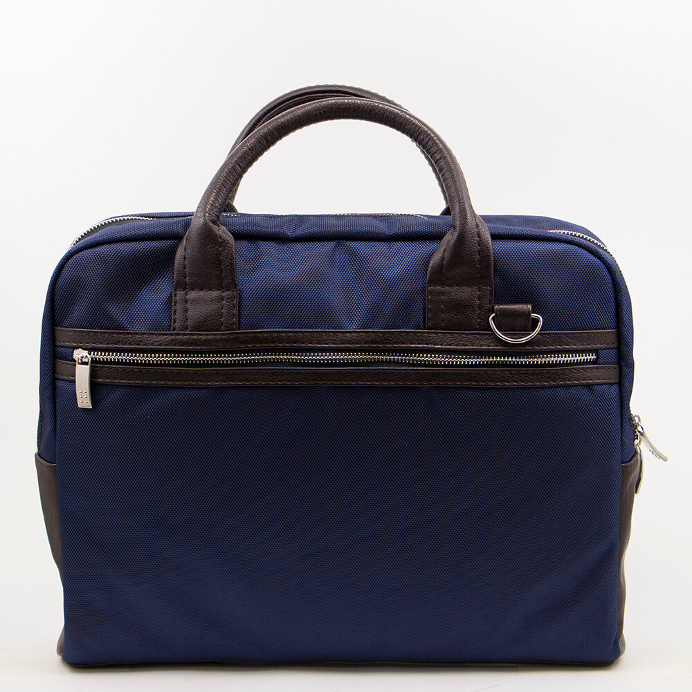 Портфель SKIFFHAT, фактура гладкая, синий — фото 1