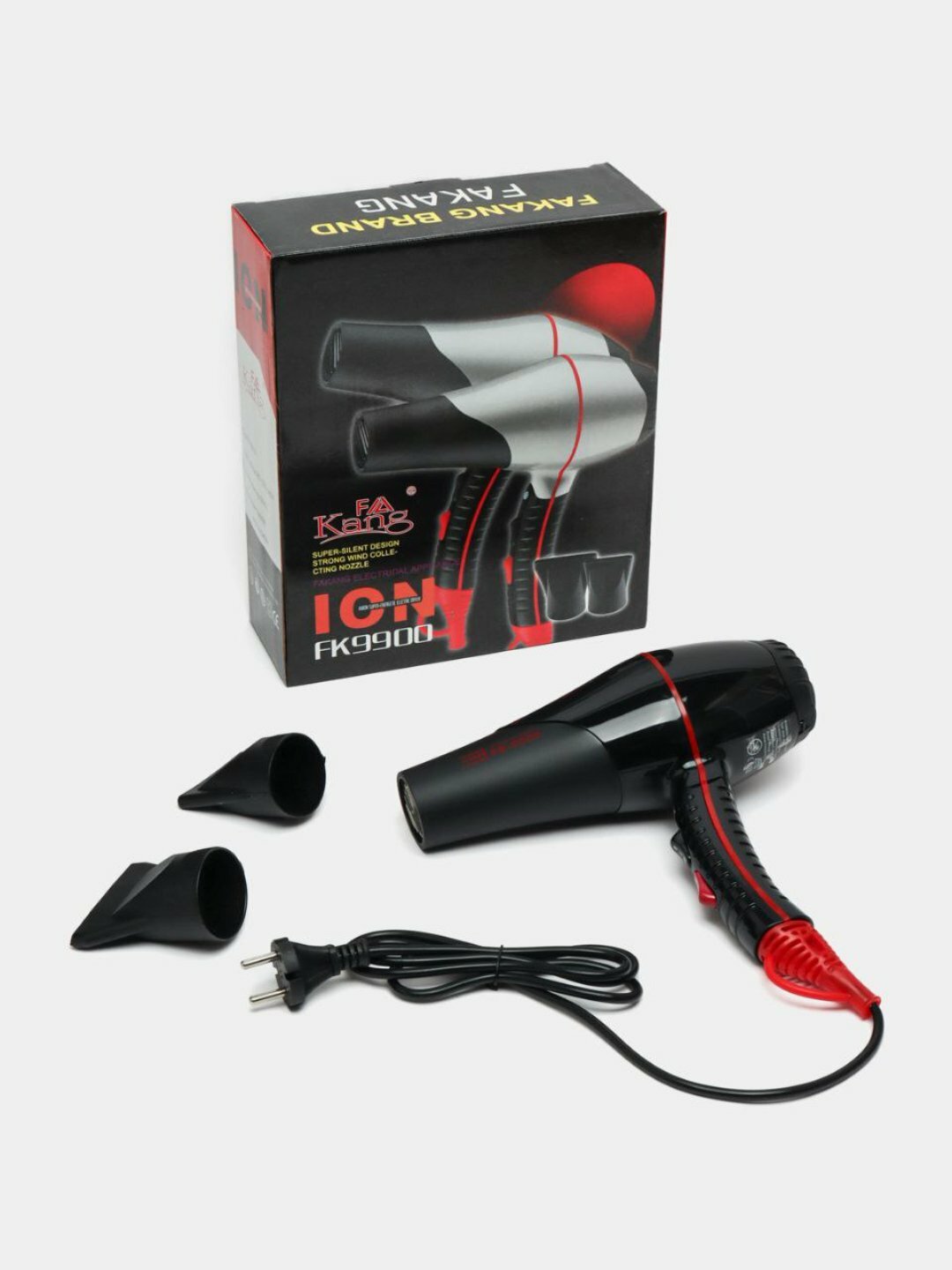 Оригинальное Фен FaKang FK9900, для сушки волос, 2000Вт, 2 режима температур