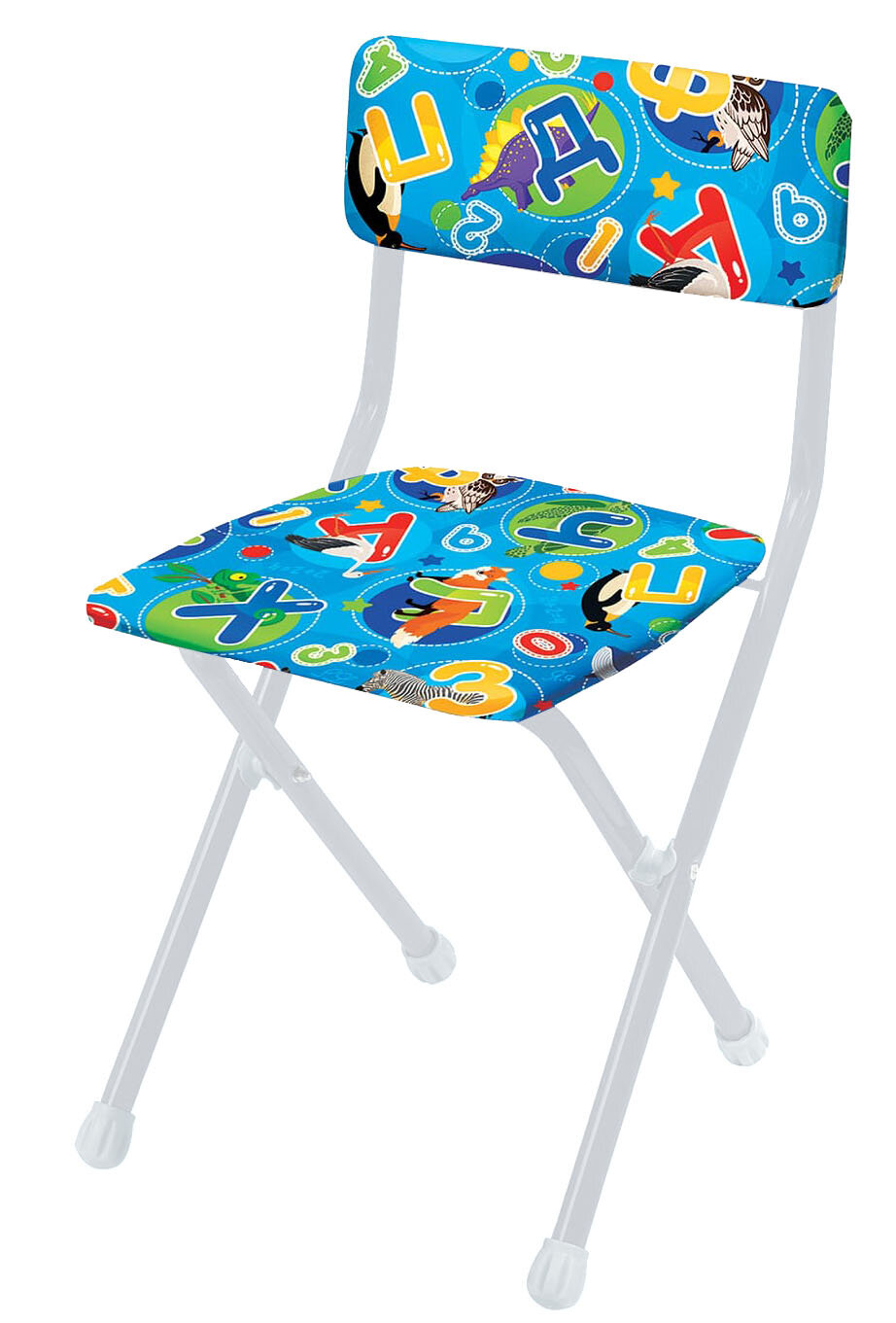 Стул складной Ника с мягким сиденьем СТУ3/5 с буквами белый каркас