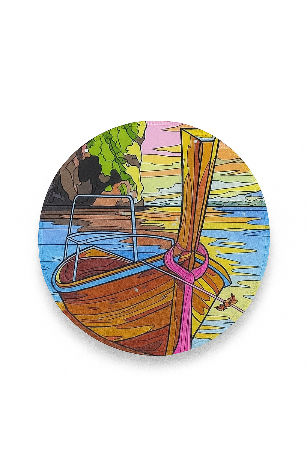 Коврик для мыши G7, 25см, с прошитыми краями, круглые узоры,