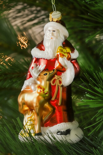 Изображение товара Ёлочная игрушка ДЕД мороз - вкусные подарки, стекло, 14 см, Winter Deco 4060466-wd