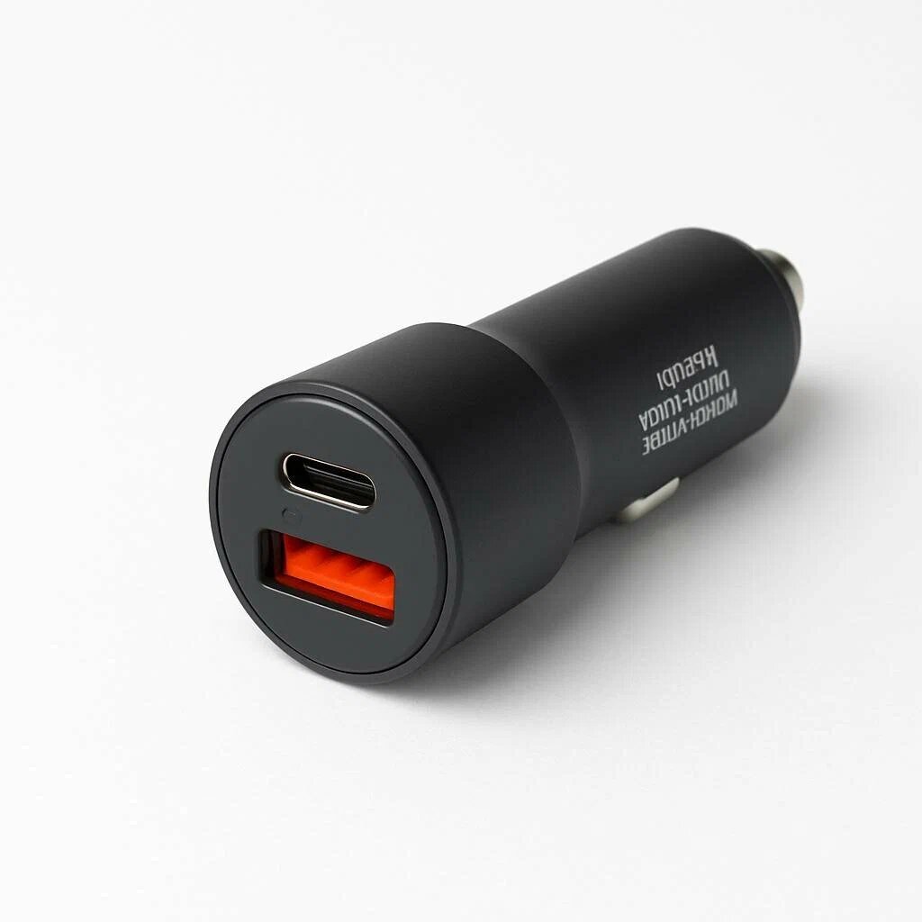 Адаптер автомобильный, для быстрой зарядки, USB и Type-C, 30/45Вт — фото 1