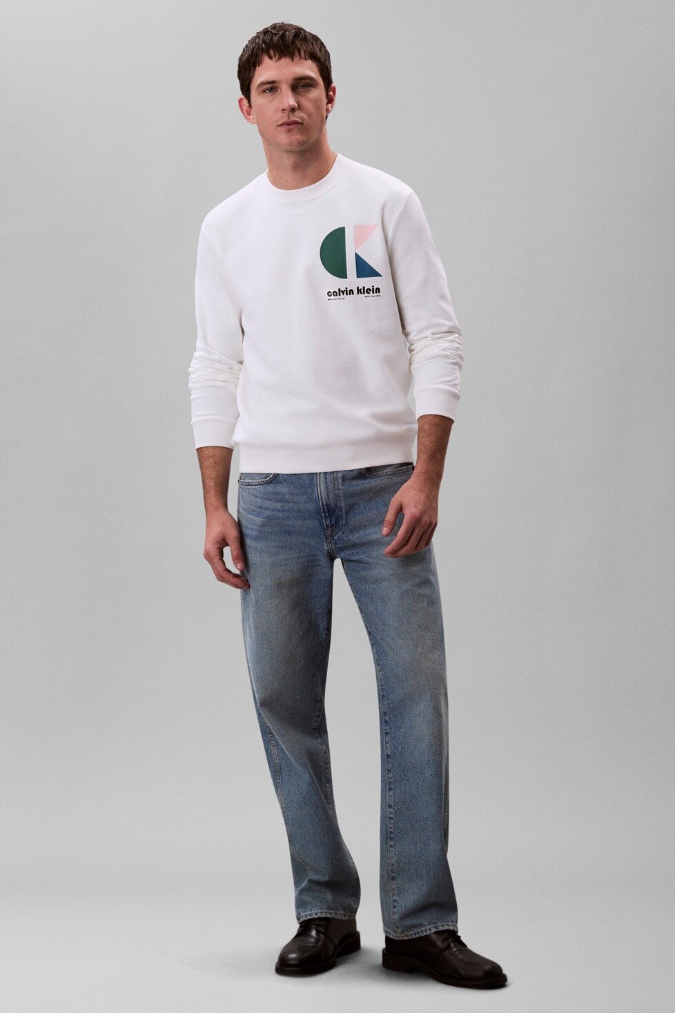 Свитшот Calvin Klein Jeans, размер M, , белый — фото 1