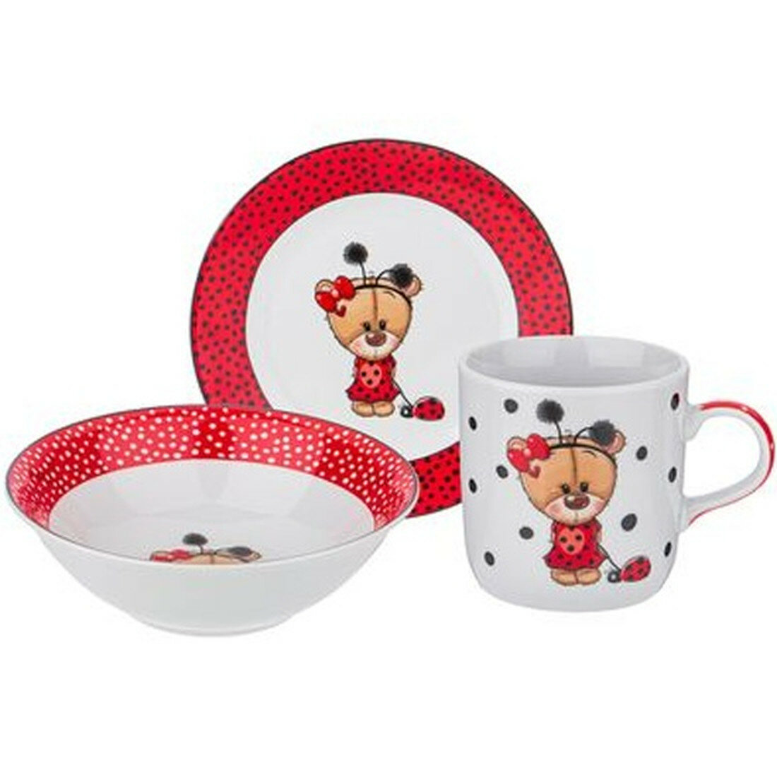 Набор посуды Lefard 3 предмета для СВЧ цвет белый