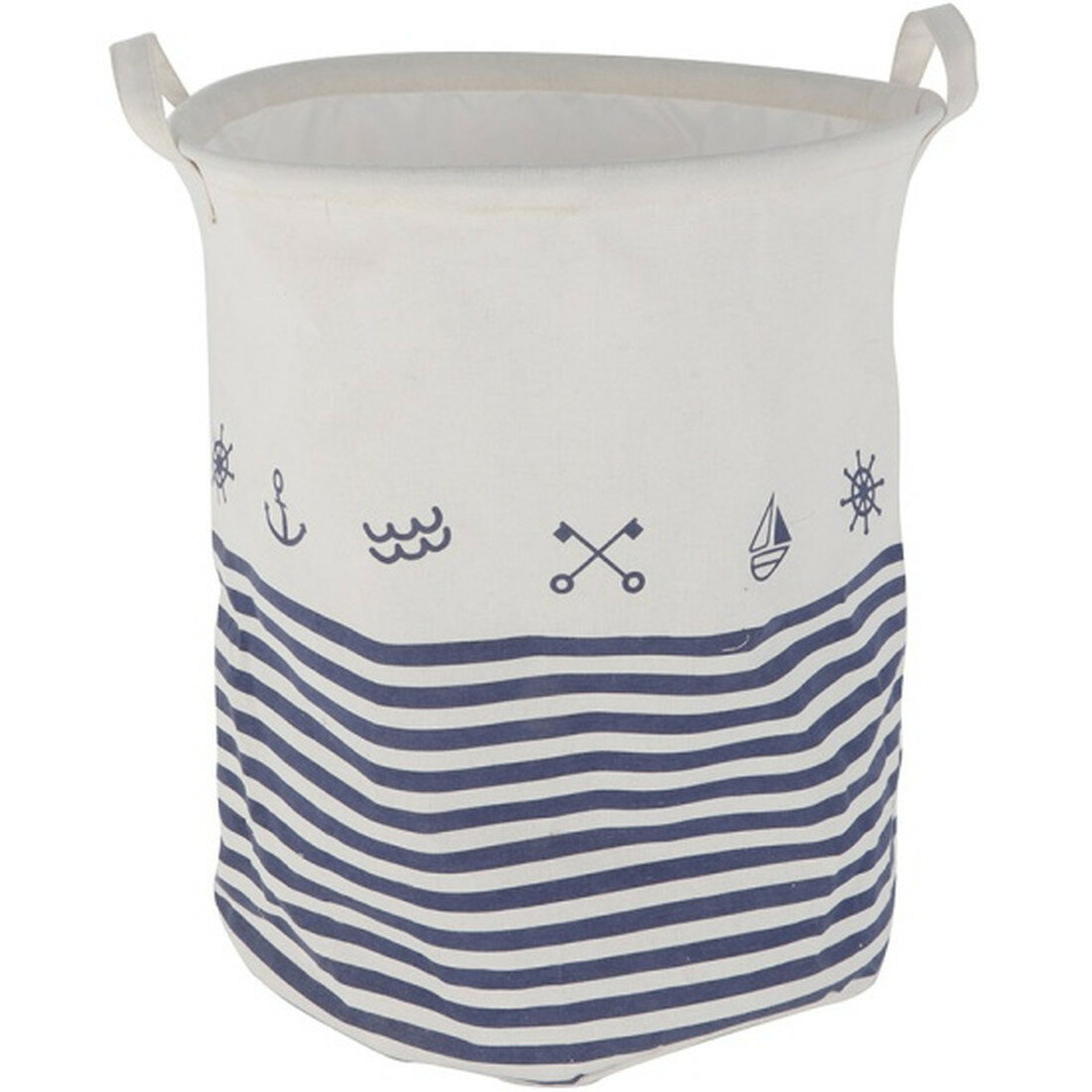 Корзина для белья Рыжий Кот 35х35х44 см с пластиковым кольцом хлопок пластмасса