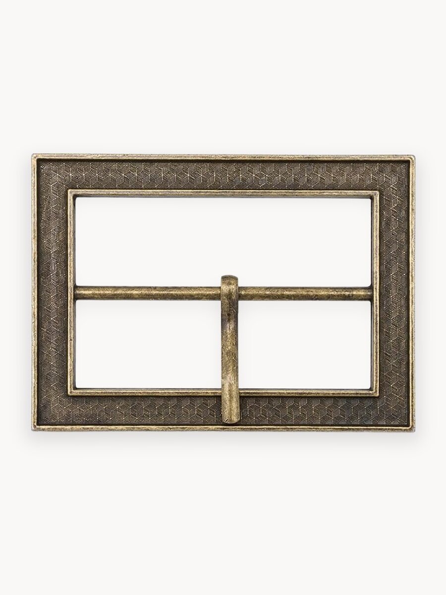 Пряжка для ремня металлическая, 40 мм, прямоугольная, Айрис (бронза)