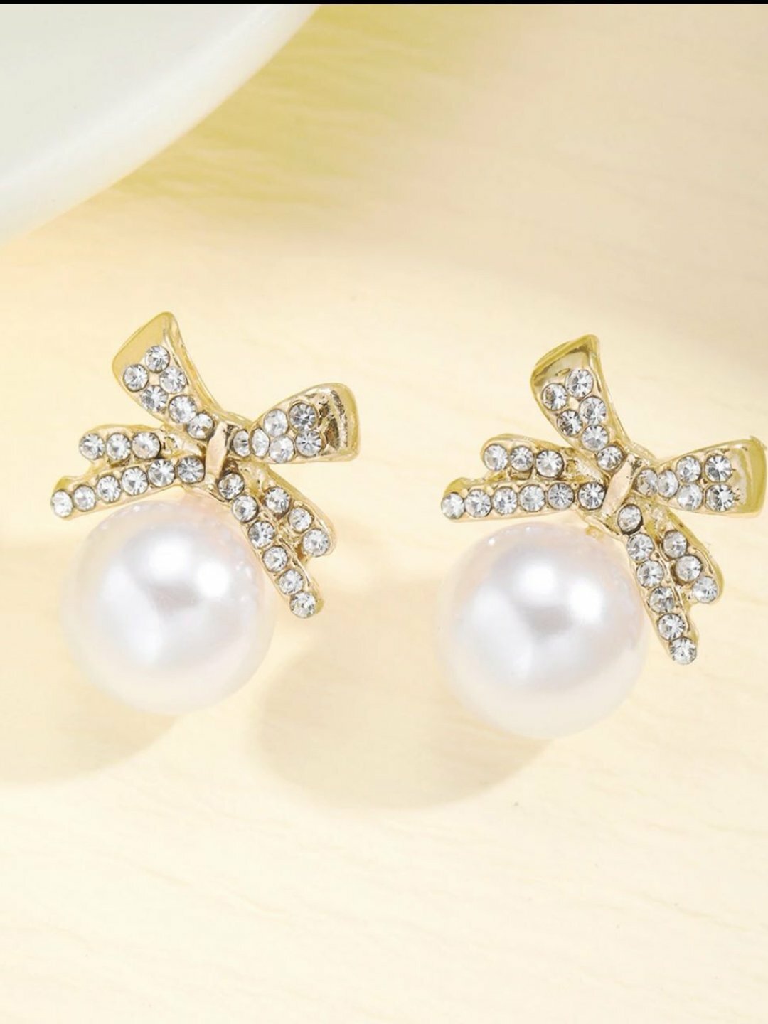 Серьги , кремовый — фото 1