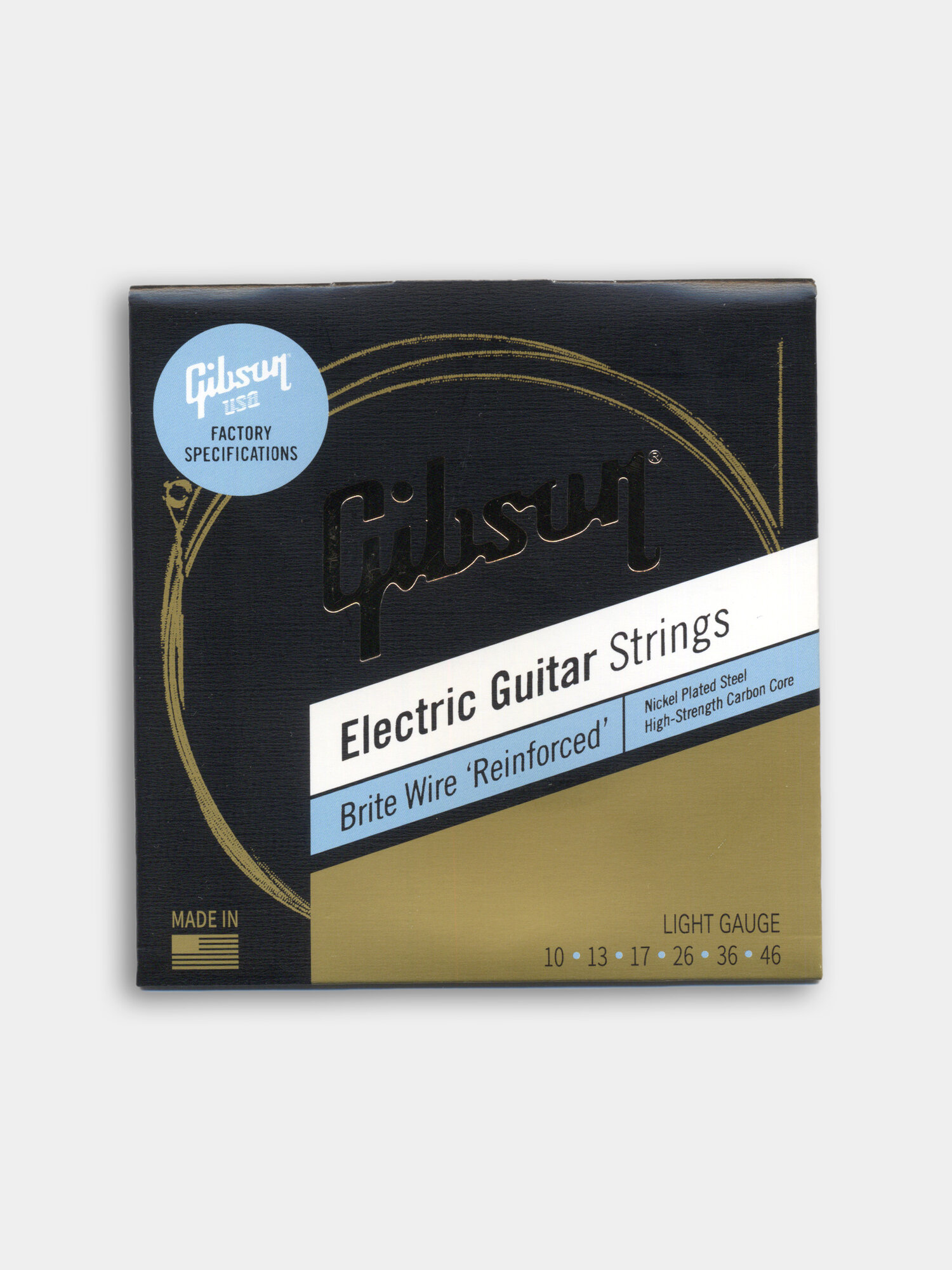 Струны GIBSON 10-46 для электро гитары, Light gauge + 1 медиатр
