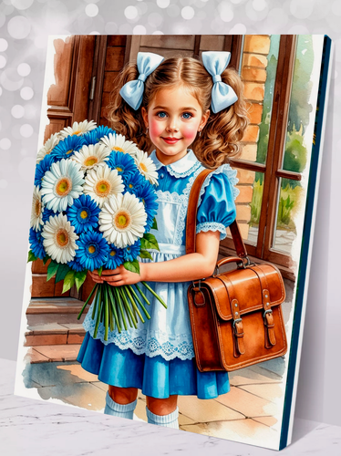 Изображение товара Картина по номерам В школу 40х50 см, хлопковый холст на подрамнике, акрил, Hobby Home