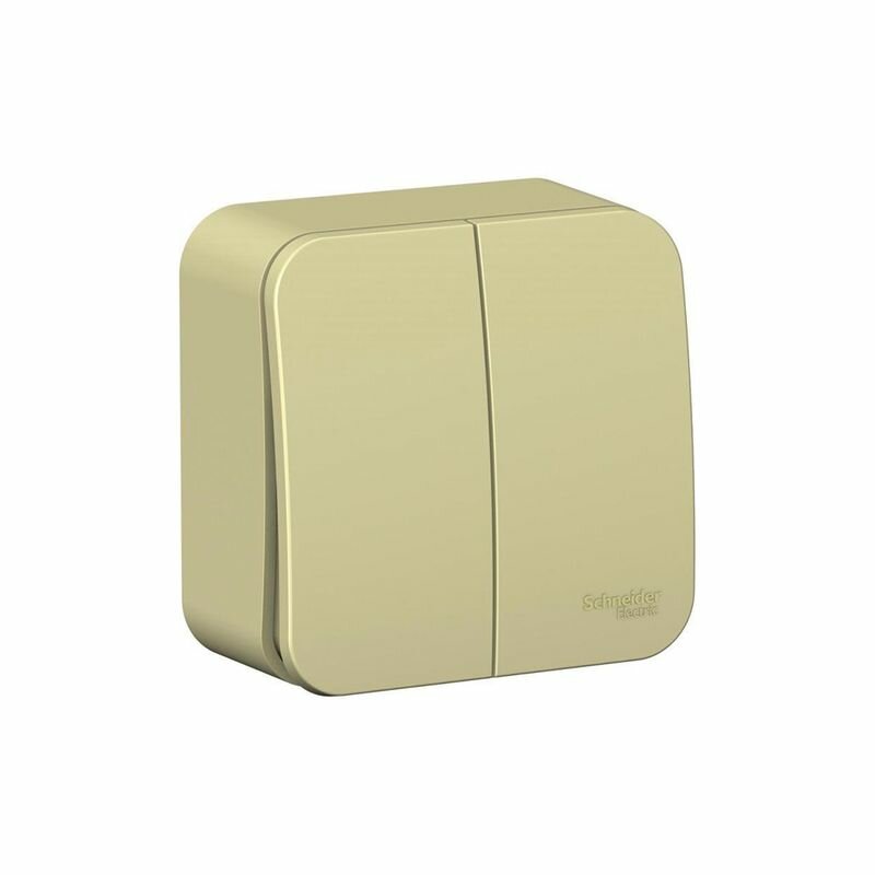 Выключатель двухклавишный накладной Blanca бежевый IP20 Systeme Electric