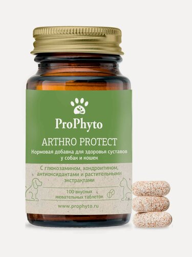 Изображение товара Добавка пищевая ProPhyto для собак и кошек Артро Защита для суставов и хрящей, 100 таблеток