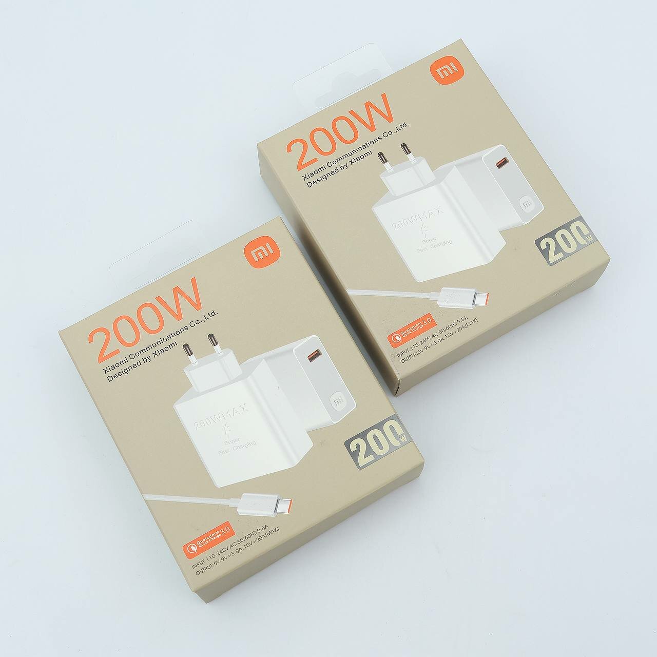 Мощное сетевое зарядное устройство Xiaomi 200Вт, быстрая зарядка Type-C, белое