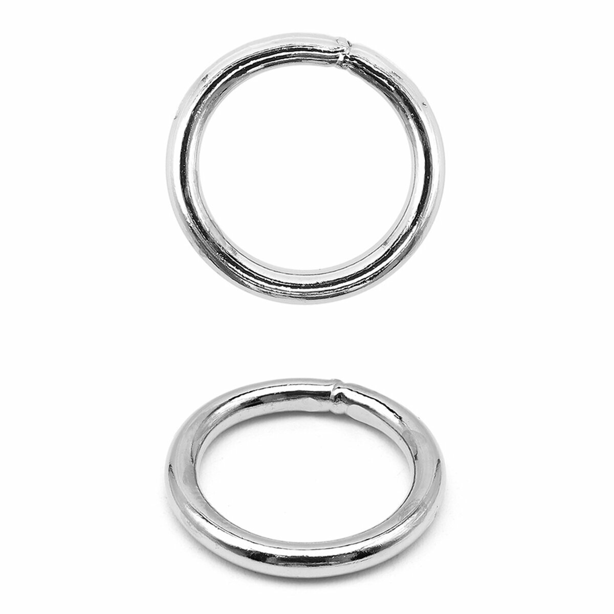 Кольцо для сумки неразъемное 15 мм (20*20 мм) 20 шт металл Айрис (никель)