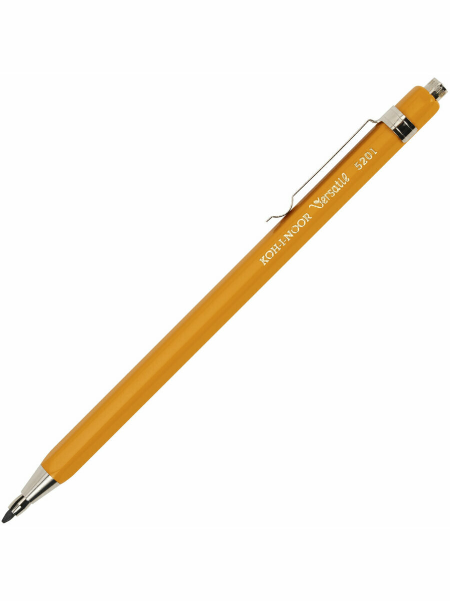 Карандаш механический автоматический простой чернографитный цанговый 2 мм  корпус желтый  точилка  Koh i noor  180330