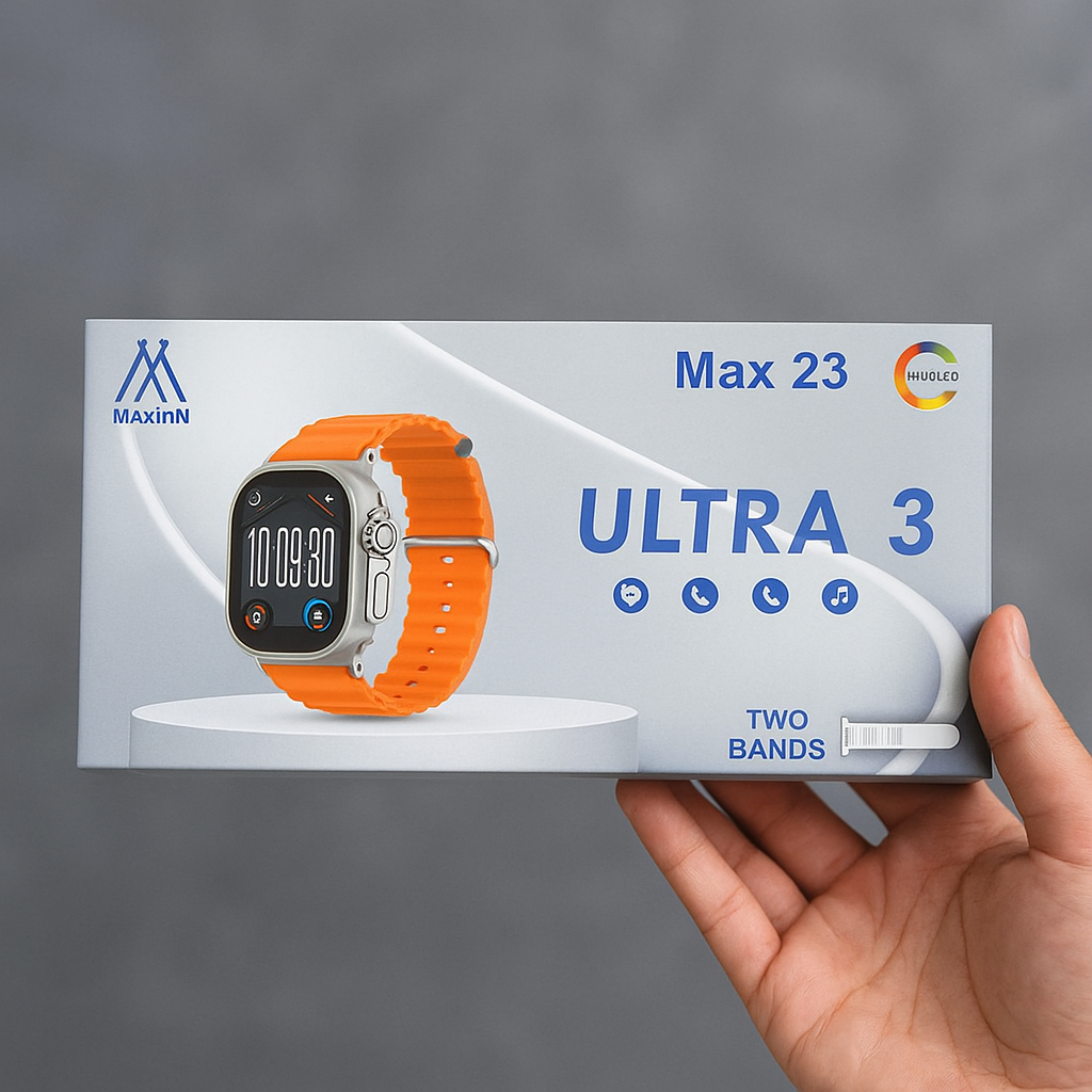 Умные часы Maxinn Ultra3, AMOLED дисплей, сенсорное управление, беспроводная зарядка