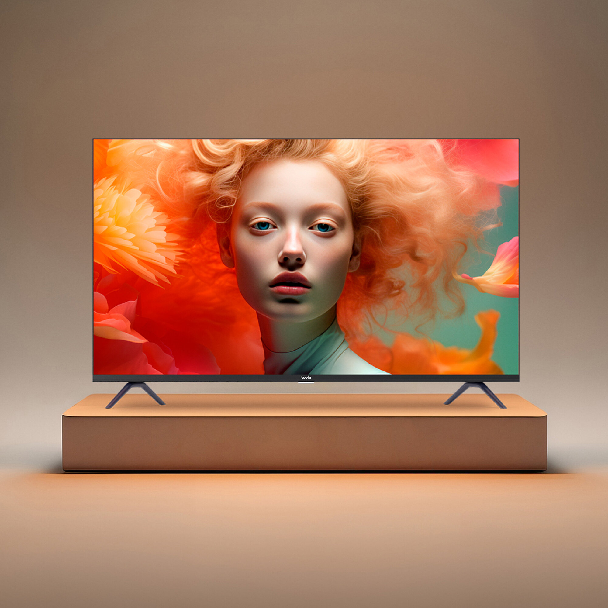 55” Телевизор Tuvio 4K ULTRA HD DLED Frameless на платформе YaOS, TD55UFBHV1, черный