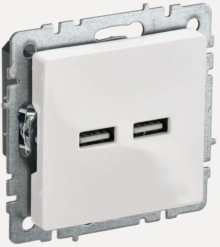 Изображение товара Розетка c USB двойная РЮ10-1-БрБ A+A 5В 3,1А IEK серия BRITE