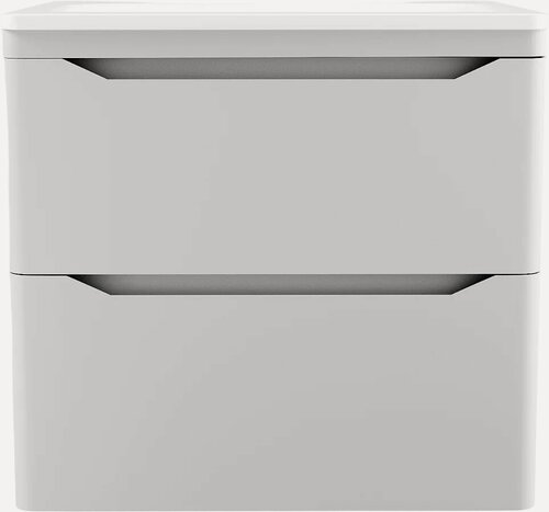 Изображение товара Тумба с раковиной Style Line Марелла 70 подвесная, 70 см, белая, матовая, из МДФ, с ящиками, раковина для ванной, прямоугольная