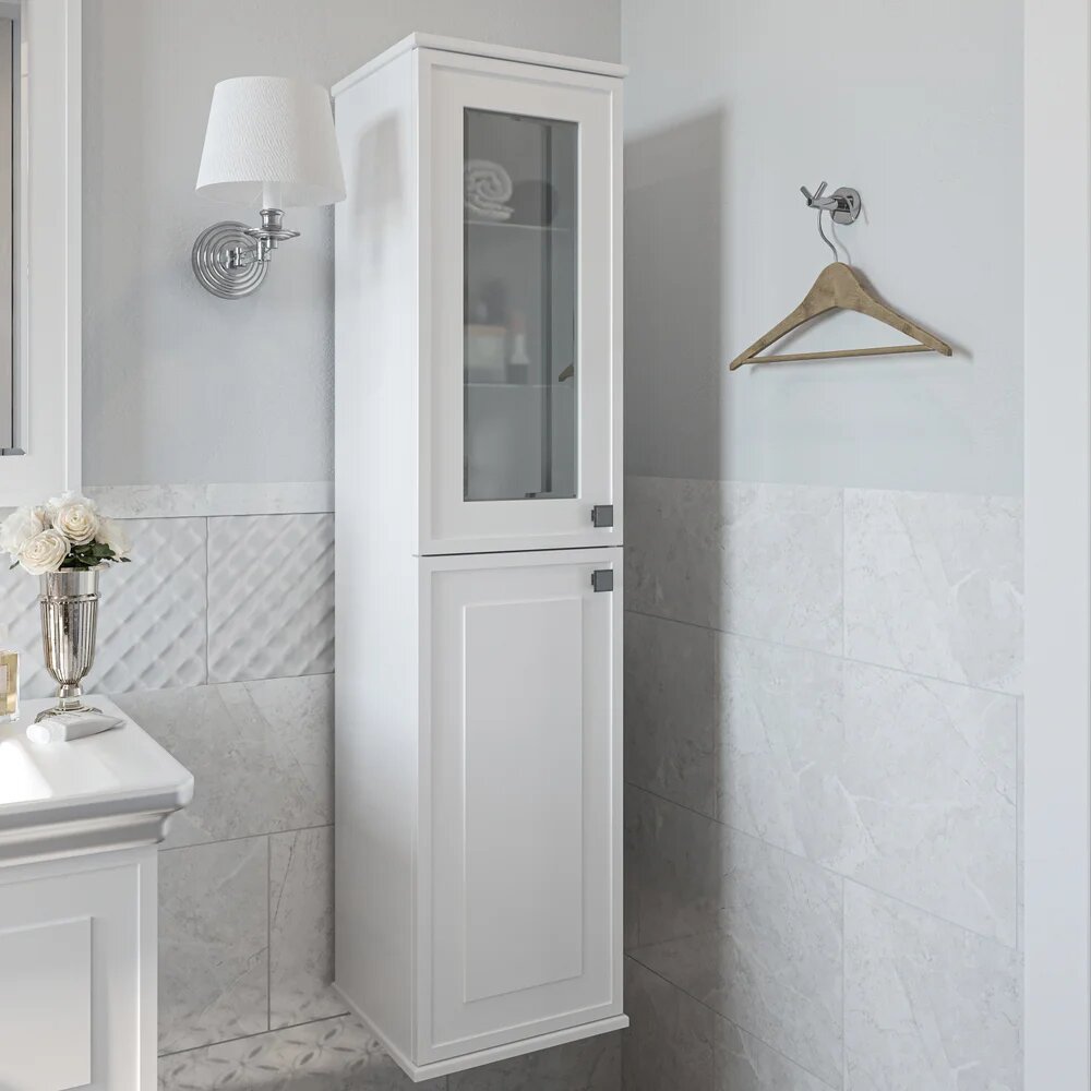 Шкаф пенал для ванной Sanflor Модена L  белый