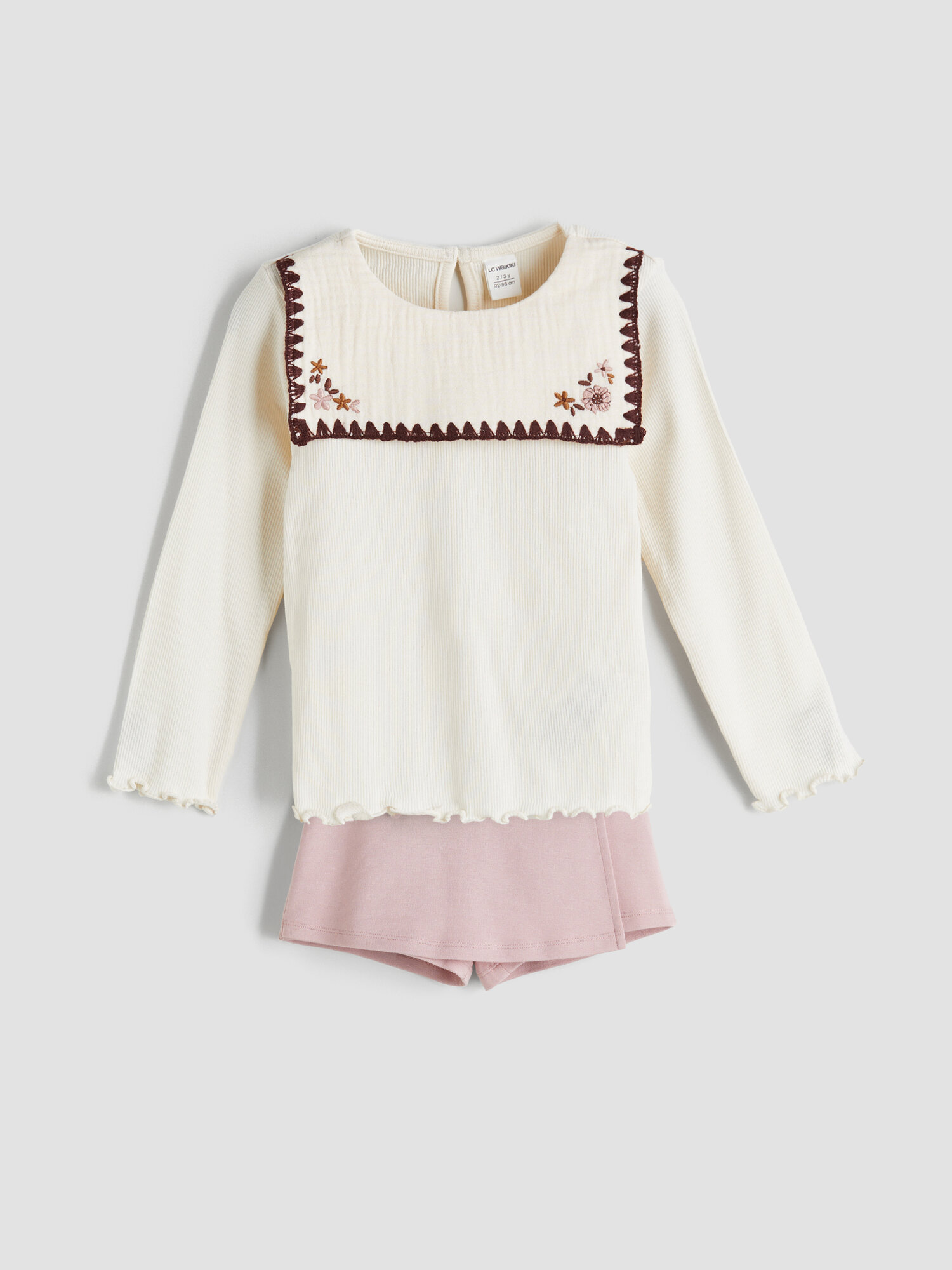 Комплект одежды LC Waikiki размер 3-4 лет бежевый розовый