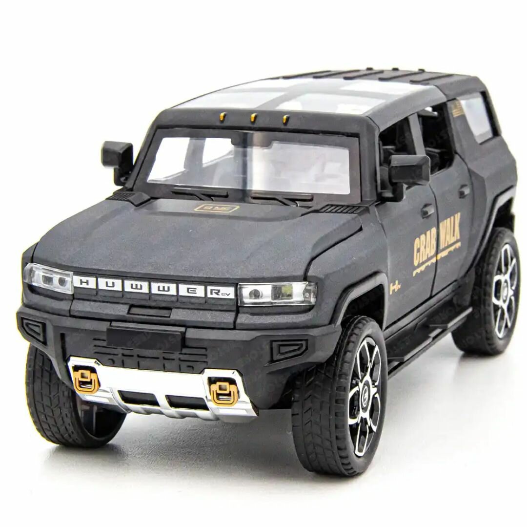 Металлическая инерционная машинка HUMMER EV масштабная модель 1 24 открываются двери  инерция  Хаммер EV