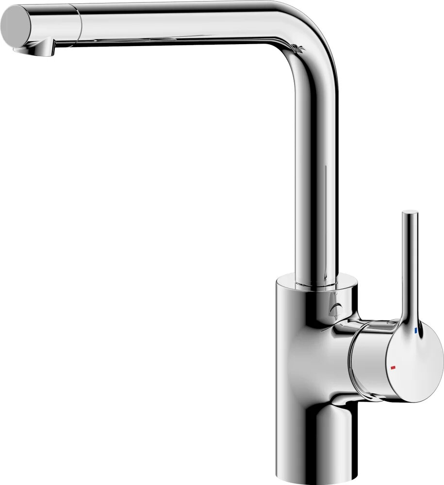 Смеситель для кухни Bravat Palace F7172217CP 1 RUS однорычажный  латунный  хром  с поворотным изливом  немецкий