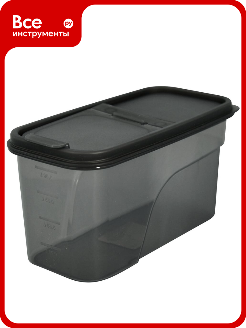 Контейнер для сыпучих продуктов мультидом 1.2 л графит 461 204
