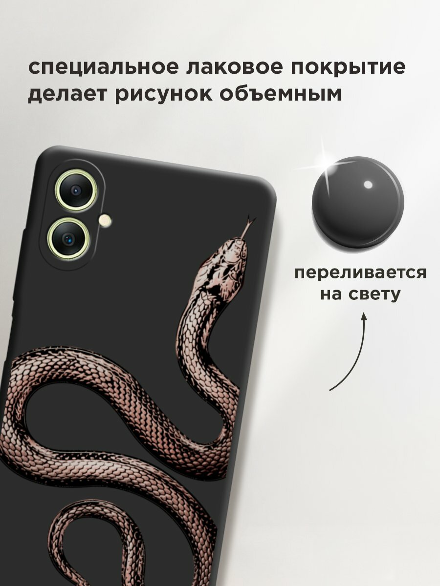 Чехол на Samsung Galaxy A06 / Самсунг А06 с принтом "Rose snake 2" — фото 1