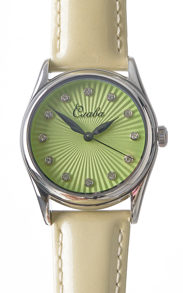 Наручные часы Слава, зеленый — фото 1