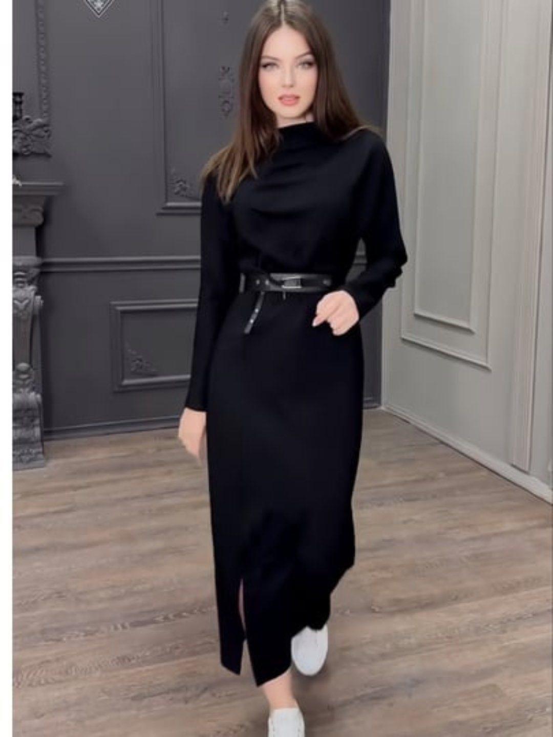 Платье для кормящих мам  #STYLE, размер 42-50, 001 черный — фото 1